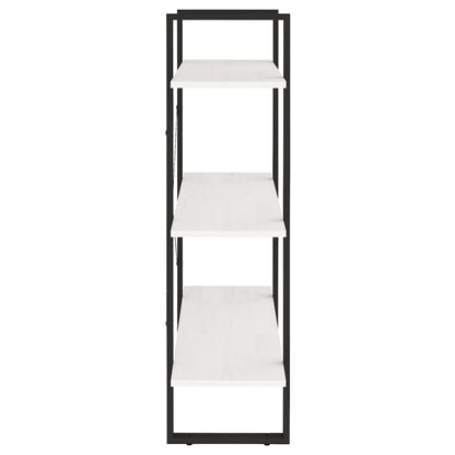 vidaXL 3-Tier Book Cabinet White 80x30x105 cm Solid Pine Wood