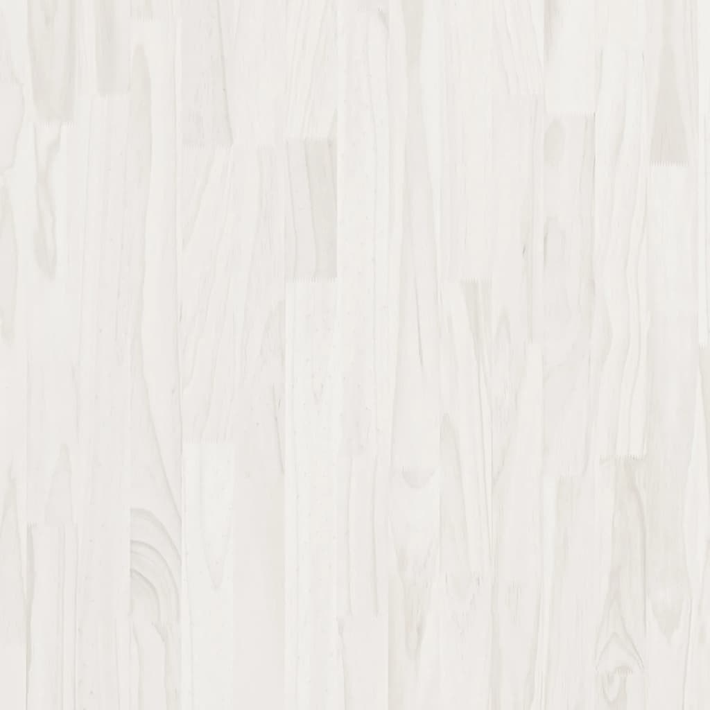 vidaXL 3-Tier Book Cabinet White 80x30x105 cm Solid Pine Wood