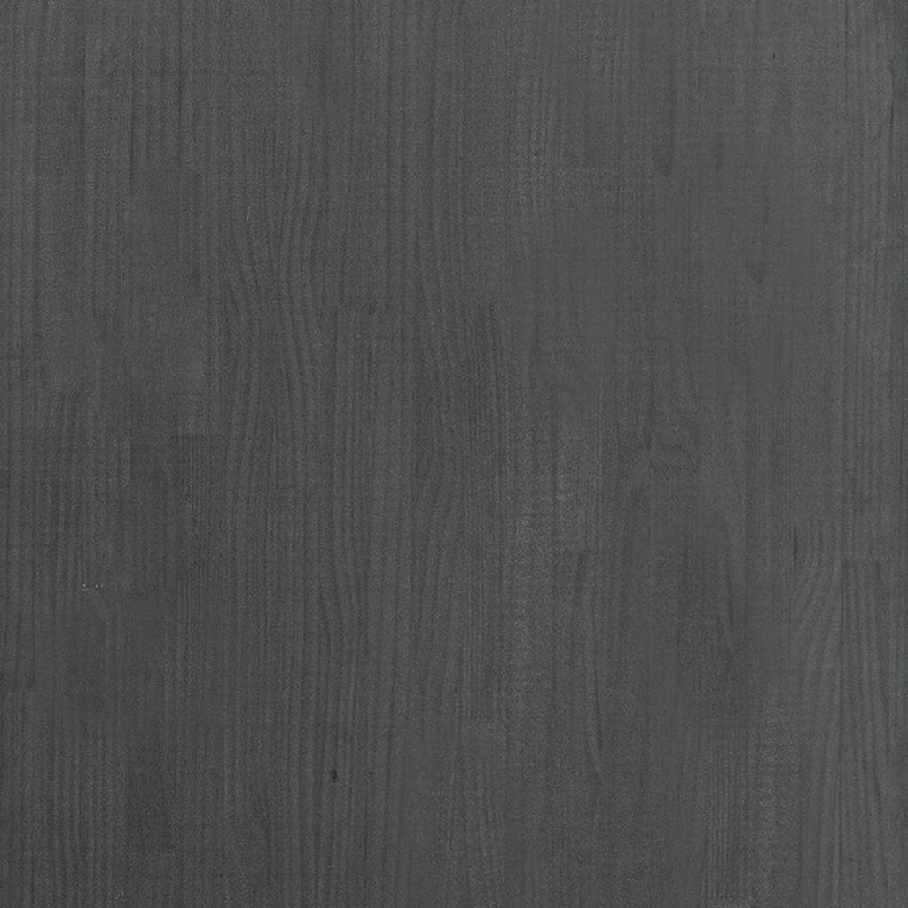 vidaXL 3-Tier Book Cabinet Grey 80x30x105 cm Solid Pine Wood