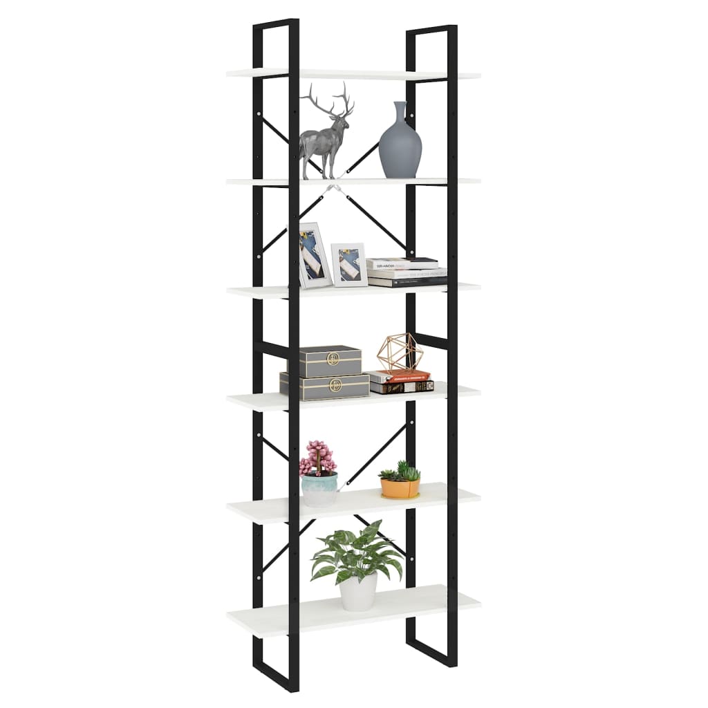 vidaXL High Cabinet White 80x30x210 cm Solid Pine Wood