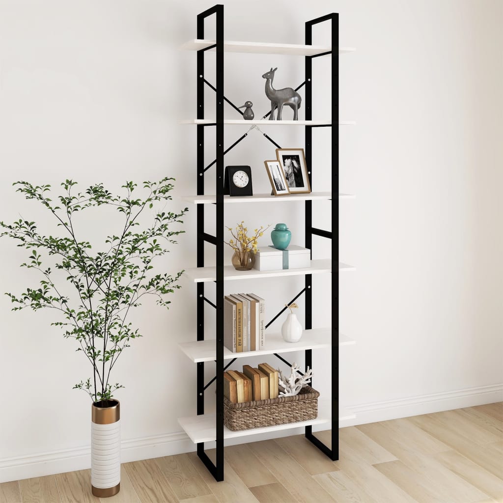 vidaXL High Cabinet White 80x30x210 cm Solid Pine Wood