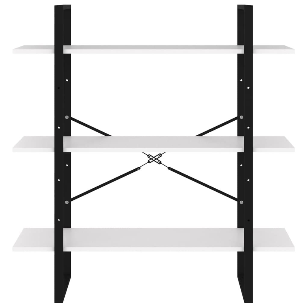 vidaXL Book Cabinet White 100x30x105 cm Engineered Wood