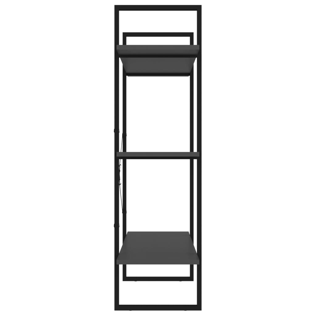 vidaXL Book Cabinet Grey 100x30x105 cm Engineered Wood