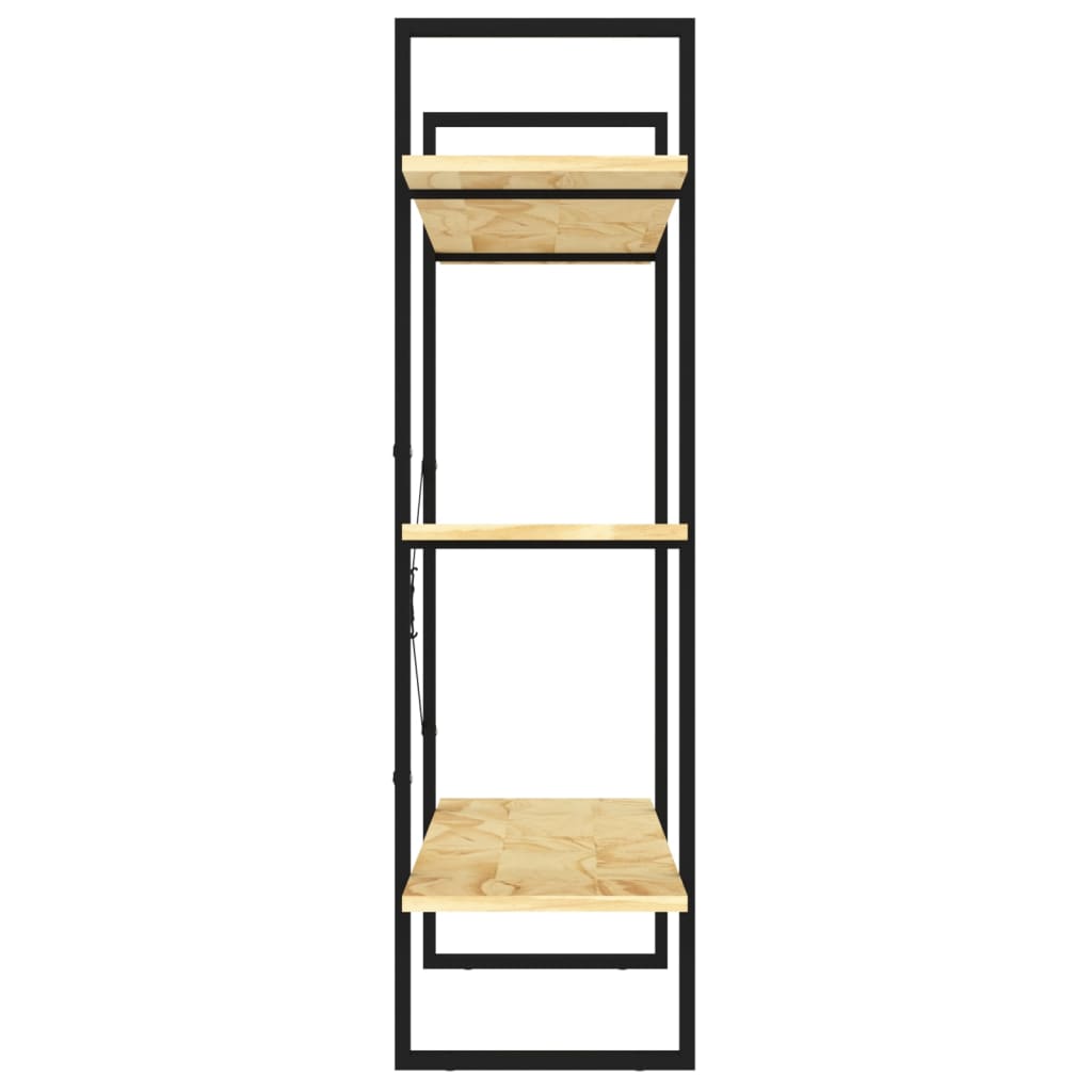 vidaXL 3-Tier Book Cabinet 100x30x105 cm Solid Pine Wood - Brown