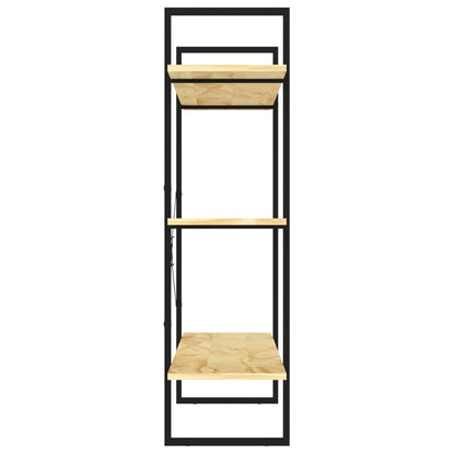 vidaXL 3-Tier Book Cabinet 100x30x105 cm Solid Pine Wood - Brown