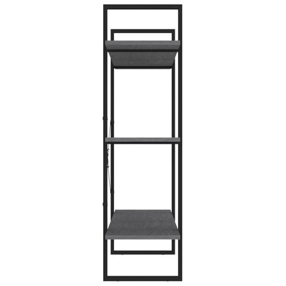 vidaXL 3-Tier Book Cabinet Grey 100x30x105 cm Solid Pine Wood