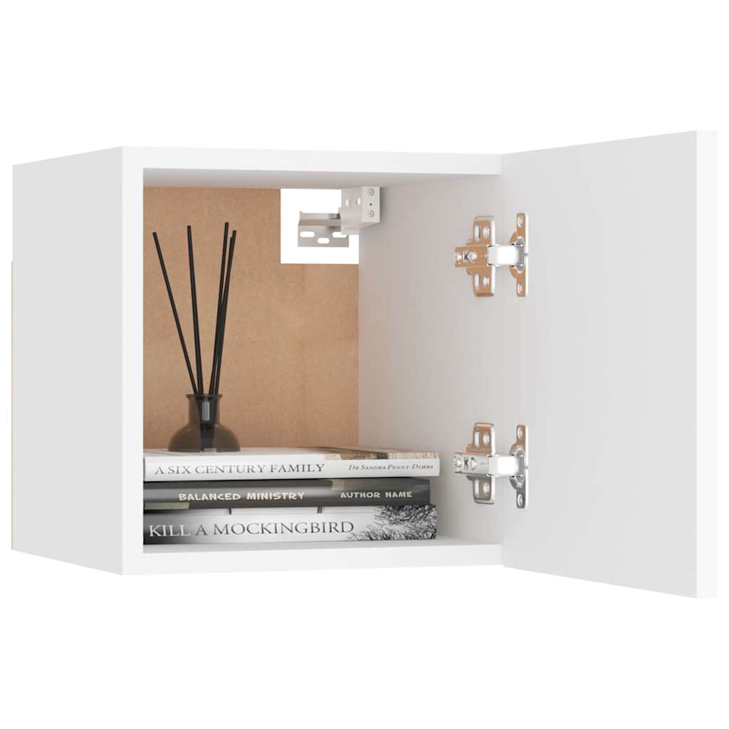 vidaXL 8 Piece TV Cabinet Set White Engineered Wood - 100 x 30 x 30 cm