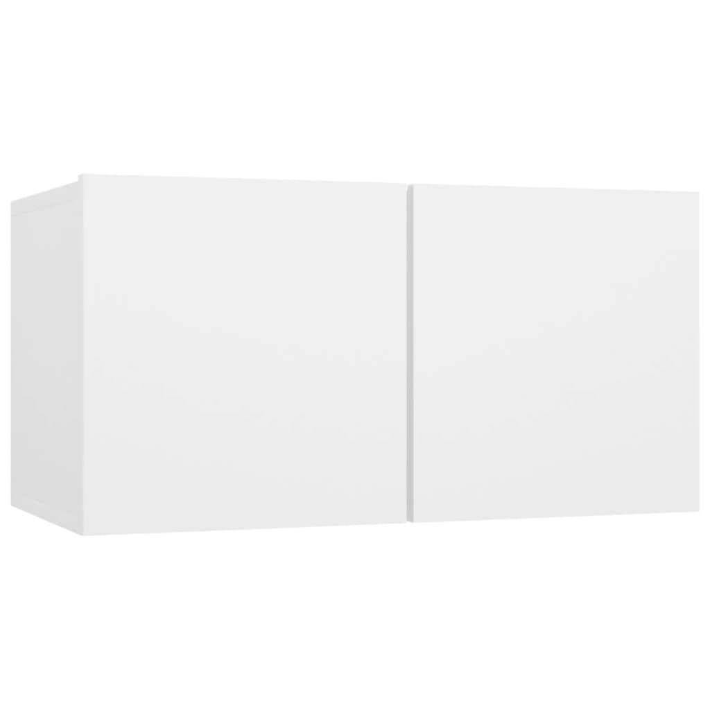 vidaXL 2 Piece TV Cabinet Set White Engineered Wood - 80 x 30 x 30 cm