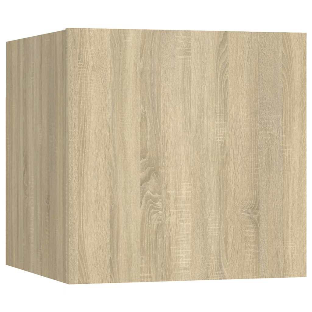 vidaXL 10 Piece TV Cabinet Set Sonoma Oak Engineered Wood - Brown - 60 x 30 x 30 cm