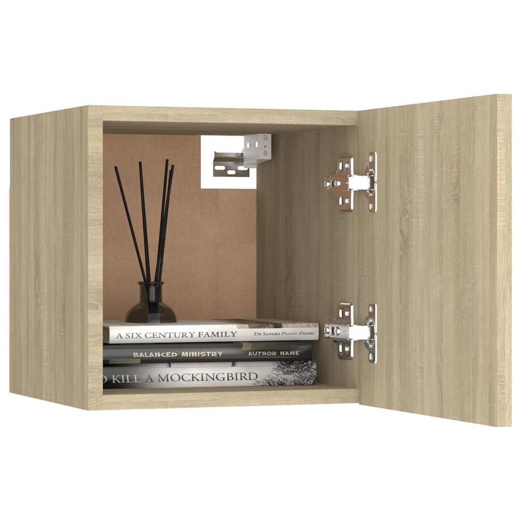 vidaXL 8 Piece TV Cabinet Set Sonoma Oak Engineered Wood - Brown - 80 x 30 x 30 cm