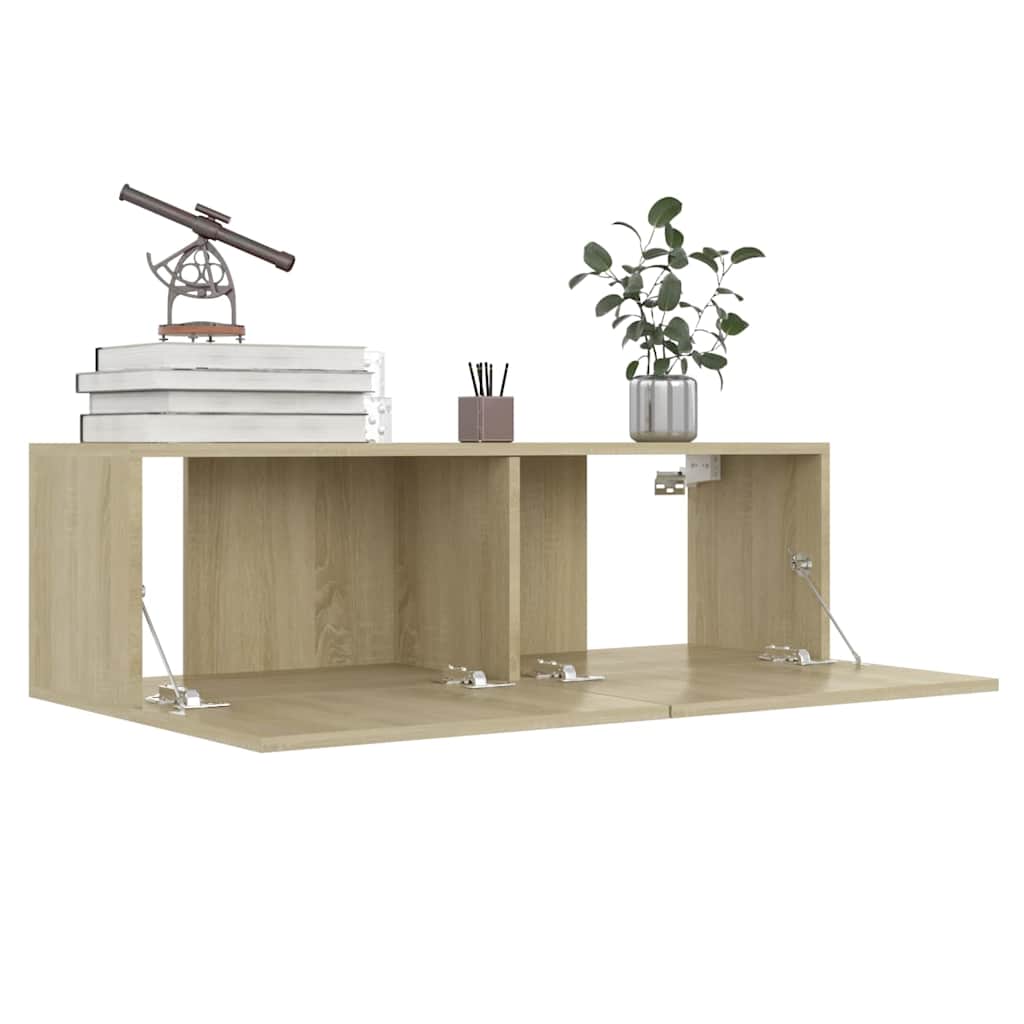 vidaXL 8 Piece TV Cabinet Set Sonoma Oak Engineered Wood - Brown - 100 x 30 x 30 cm