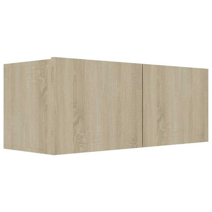 vidaXL 2 Piece TV Cabinet Set Sonoma Oak Engineered Wood - Brown - 80 x 30 x 30 cm