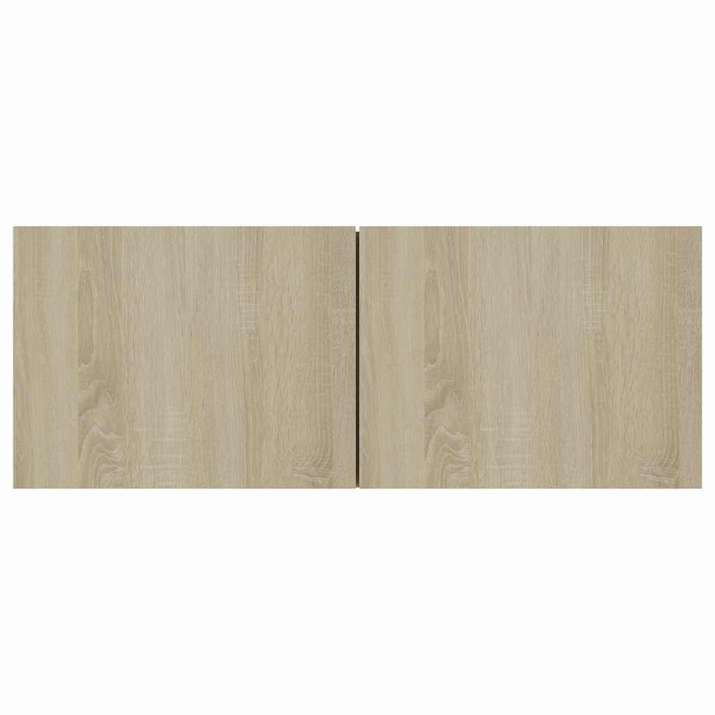 vidaXL 3 Piece TV Cabinet Set Sonoma Oak Engineered Wood - Brown - 80 x 30 x 30 cm