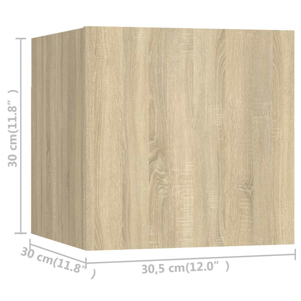 vidaXL 5 Piece TV Cabinet Set Sonoma Oak Engineered Wood - Brown - 100 x 30 x 30 cm