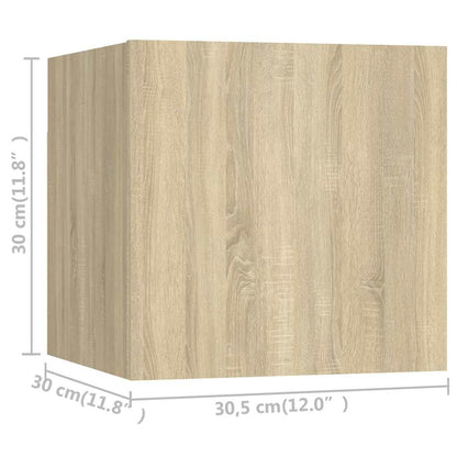 vidaXL 5 Piece TV Cabinet Set Sonoma Oak Engineered Wood - Brown - 100 x 30 x 30 cm