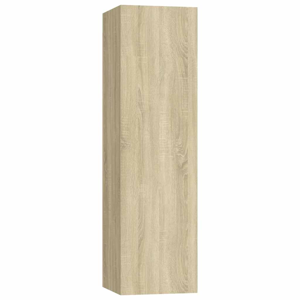 vidaXL 4 Piece TV Cabinet Set Sonoma Oak Engineered Wood - Brown - 100 x 30 x 30 cm - 67367