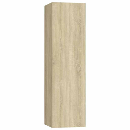 vidaXL 4 Piece TV Cabinet Set Sonoma Oak Engineered Wood - Brown - 100 x 30 x 30 cm - 67367