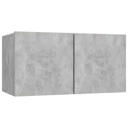 vidaXL 4 Piece TV Cabinet Set Concrete Grey Engineered Wood - 80 x 30 x 30 cm