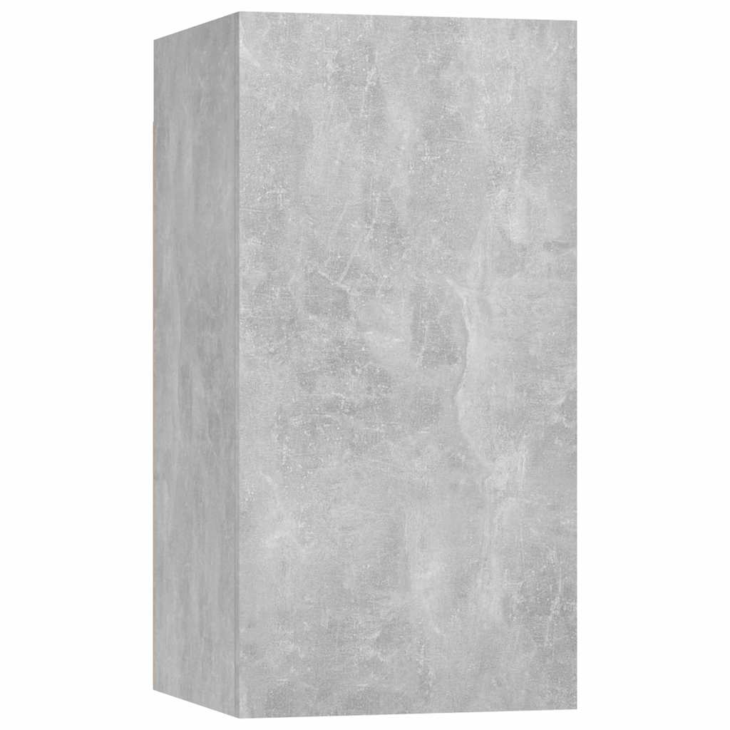 vidaXL 4 Piece TV Cabinet Set Concrete Grey Engineered Wood - 30.5 x 30 x 90 cm