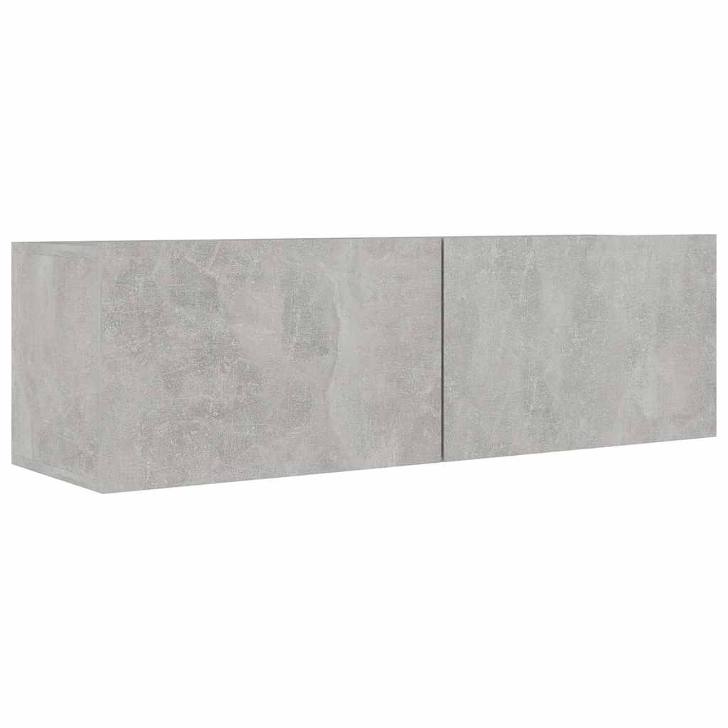 vidaXL 4 Piece TV Cabinet Set Concrete Grey Engineered Wood - 100 x 30.5 x 30 cm
