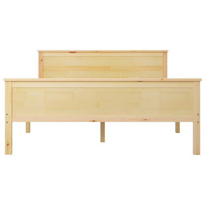 vidaXL Bed Frame without Mattress Solid Wood Pine 120x200 cm - Brown - 208 x 128 x 77 cm