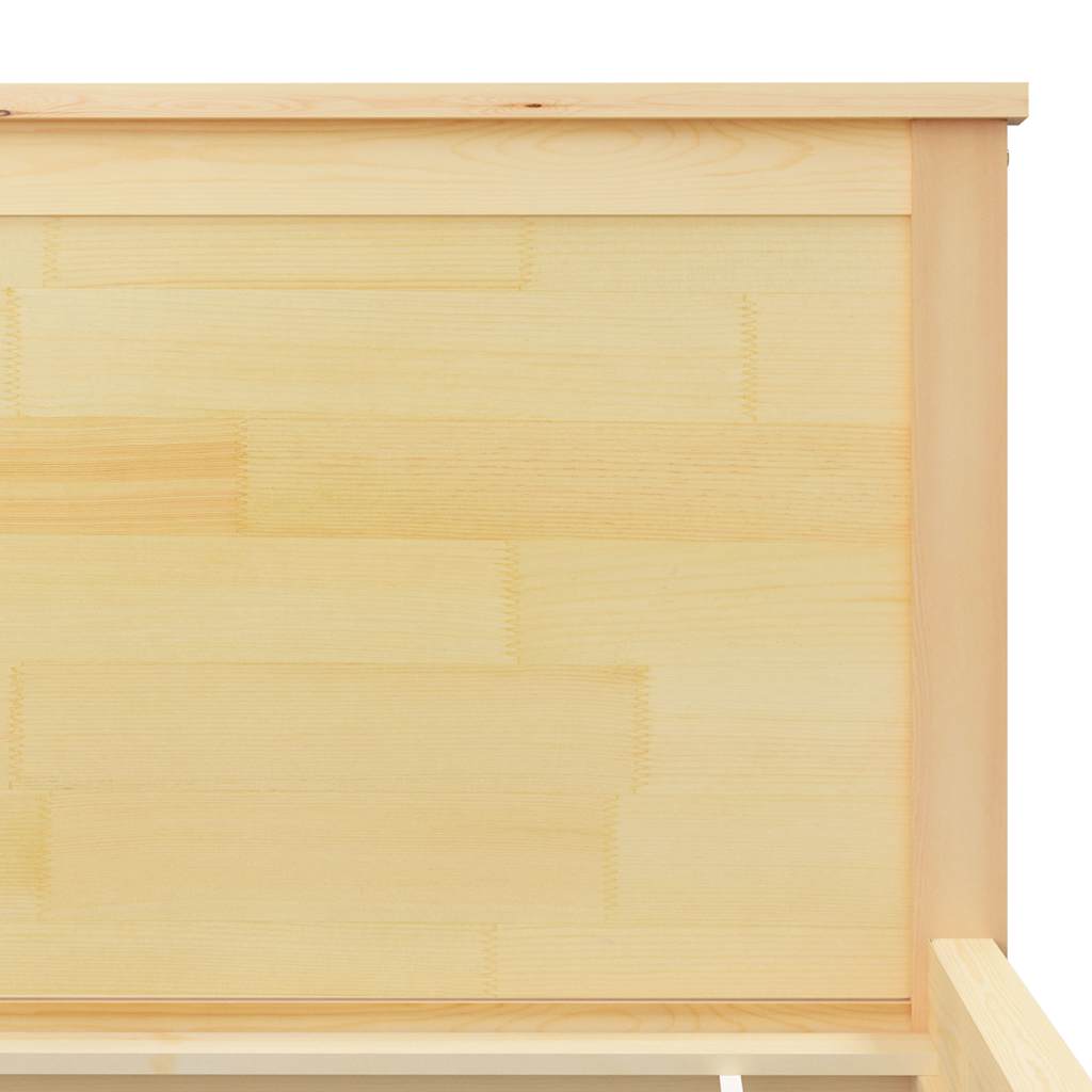 vidaXL Bed Frame without Mattress Solid Wood Pine 120x200 cm - Brown - 208 x 128 x 77 cm