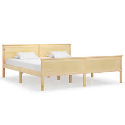 vidaXL Bed Frame without Mattress Solid Wood Pine 180x200 cm - Brown - 208 x 188 x 77 cm