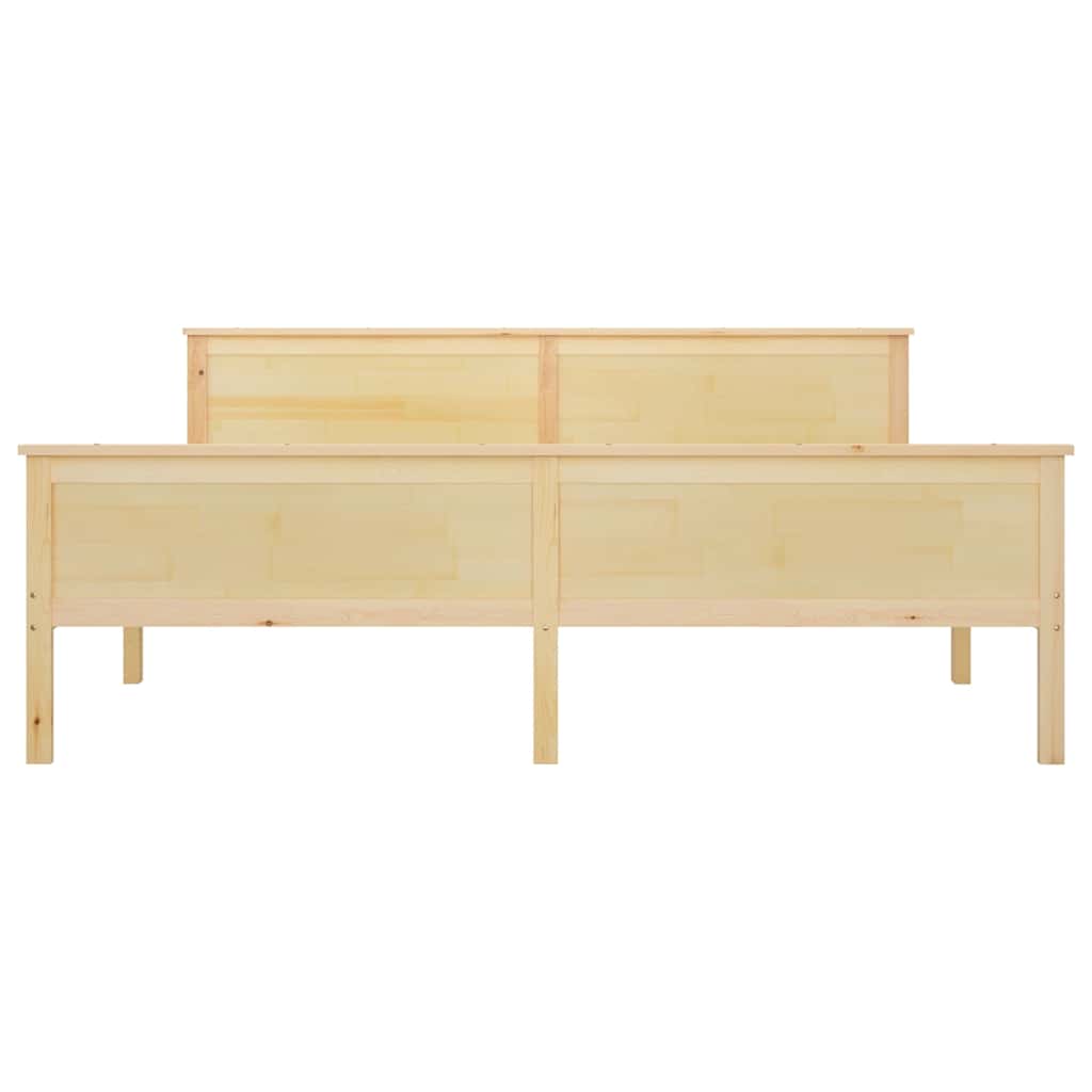 vidaXL Bed Frame without Mattress Solid Wood Pine 180x200 cm - Brown - 208 x 188 x 77 cm