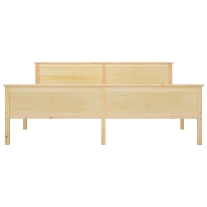 vidaXL Bed Frame without Mattress Solid Wood Pine 180x200 cm - Brown - 208 x 188 x 77 cm