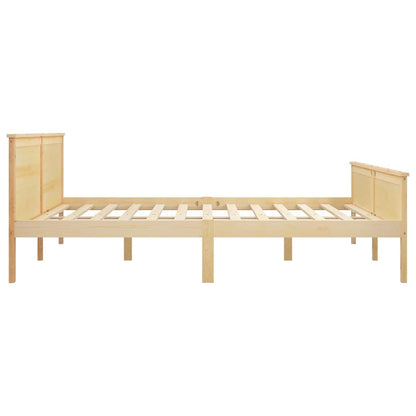 vidaXL Bed Frame without Mattress Solid Wood Pine 180x200 cm - Brown - 208 x 188 x 77 cm