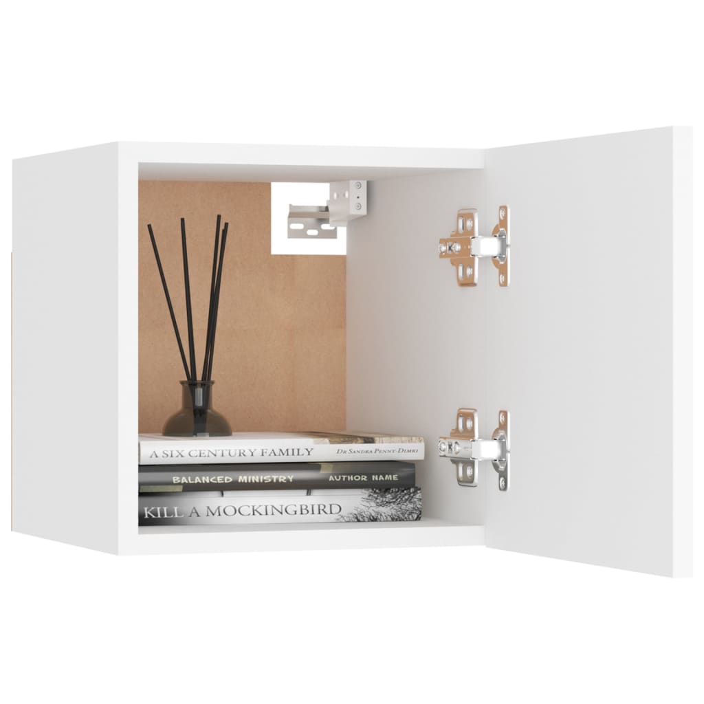 vidaXL Bedside Cabinet White 30.5x30x30 cm Engineered Wood