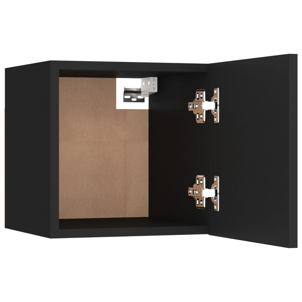 vidaXL Bedside Cabinet | Set of 2 | Black | Engineered wood | Medium