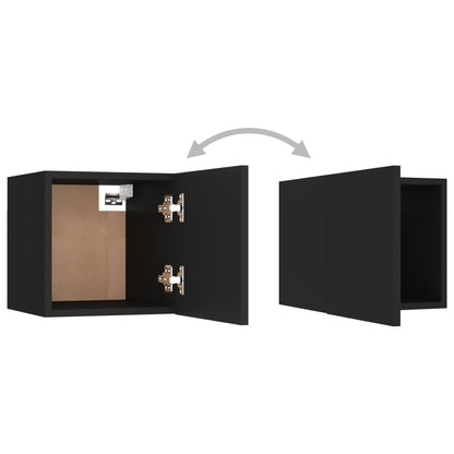 vidaXL Bedside Cabinet | Set of 2 | Black | Engineered wood | Medium