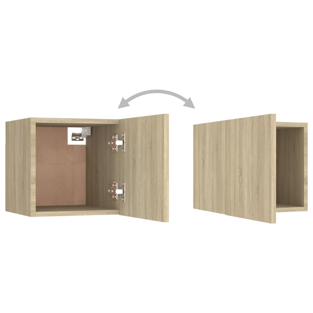 vidaXL Bedside Cabinet Sonoma Oak 30.5x30x30 cm Engineered Wood - Brown