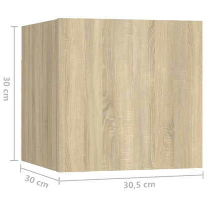 vidaXL Bedside Cabinet Sonoma Oak 30.5x30x30 cm Engineered Wood - Brown