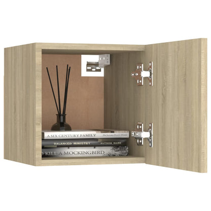 vidaXL Bedside Cabinet | Set of 2 | Sonoma oak | Engineered wood | Small - Brown