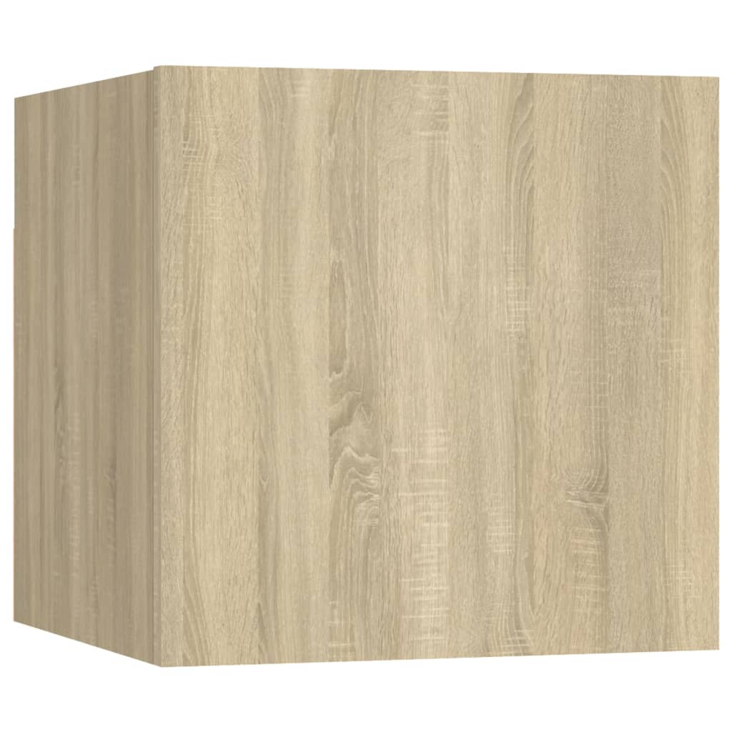vidaXL Bedside Cabinet | Set of 2 | Sonoma oak | Engineered wood | Small - Brown