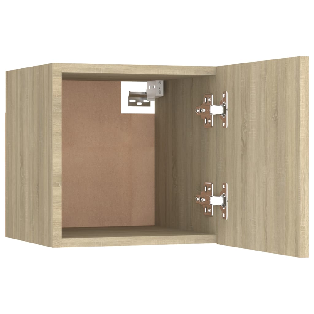 vidaXL Bedside Cabinet | Set of 2 | Sonoma oak | Engineered wood | Small - Brown