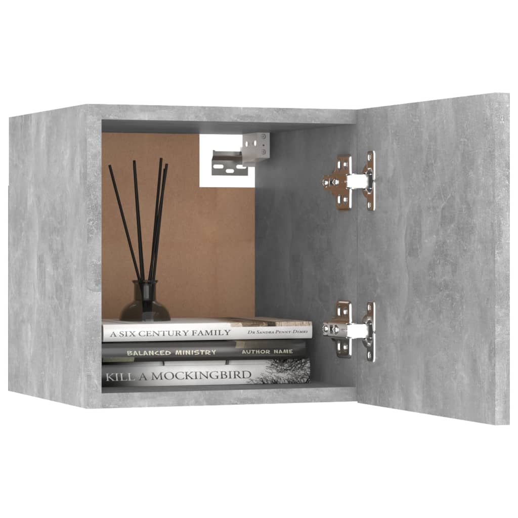 vidaXL Bedside Cabinet | Concrete Grey | Engineered Wood | Compact