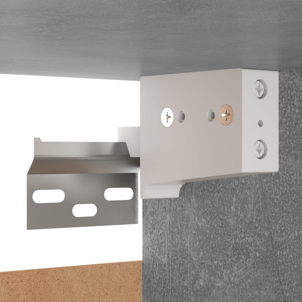 vidaXL Bedside Cabinet | Concrete Grey | Engineered Wood | Compact