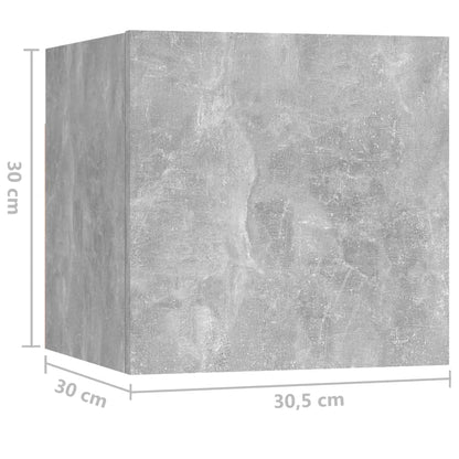 vidaXL Bedside Cabinet | Concrete Grey | Engineered Wood | Compact