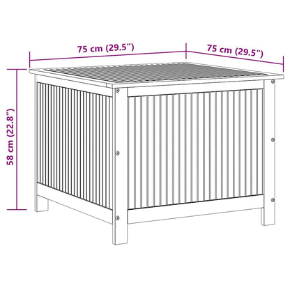 vidaXL Garden Storage Box 75x75x58 cm Solid Acacia Wood - Brown