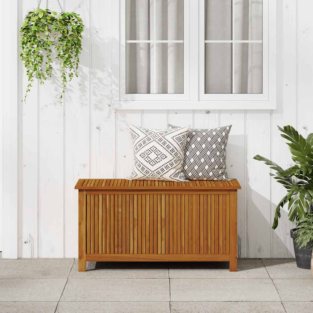 vidaXL Storage Box | Natural wood | Solid acacia wood with an oil finish - Brown - 113 x 50 x 58 cm
