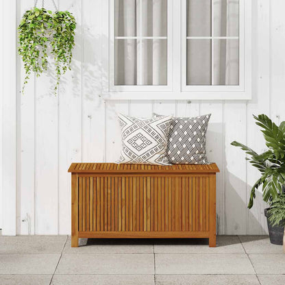 vidaXL Storage Box | Natural wood | Solid acacia wood with an oil finish - Brown - 113 x 50 x 58 cm