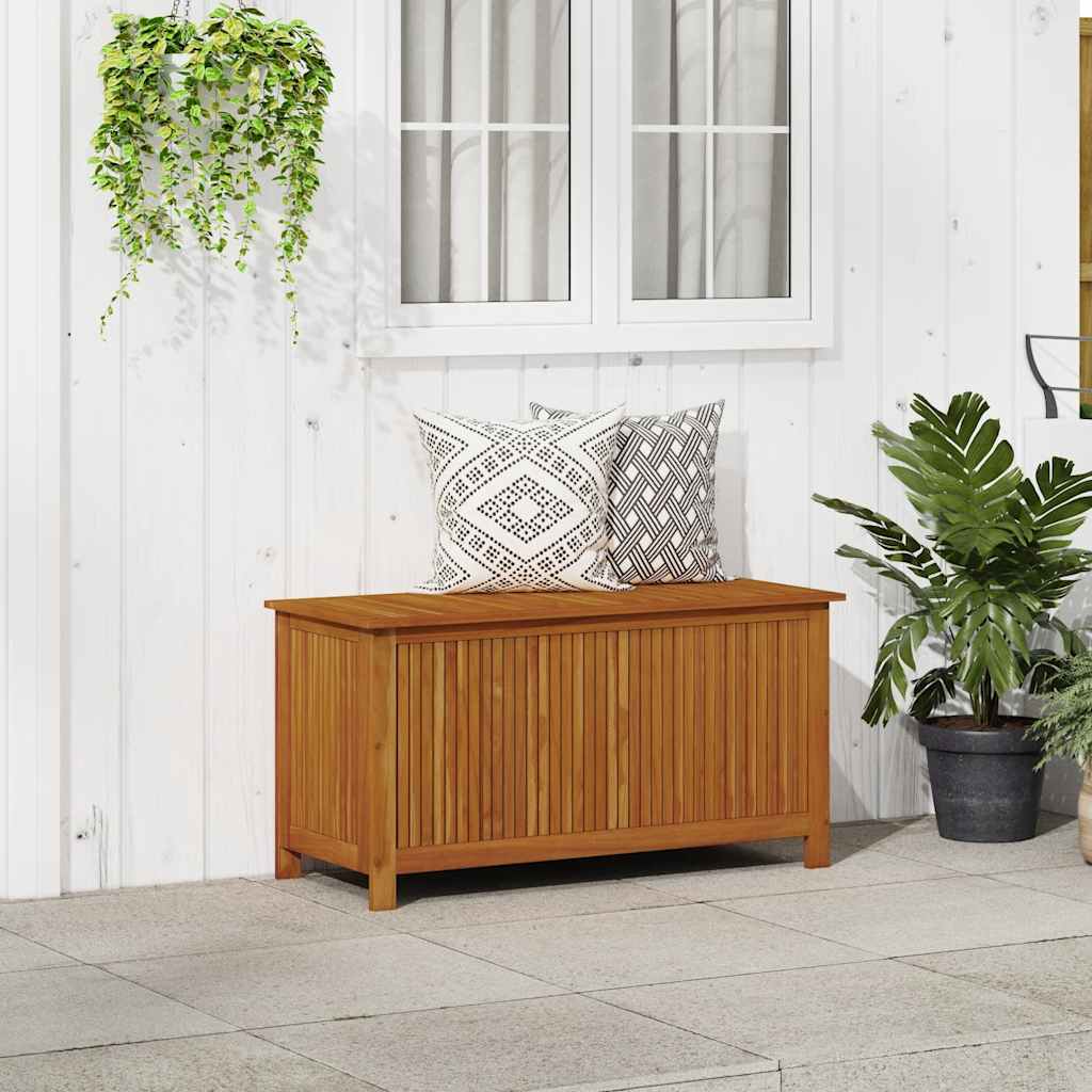 vidaXL Storage Box | Natural wood | Solid acacia wood with an oil finish - Brown - 113 x 50 x 58 cm