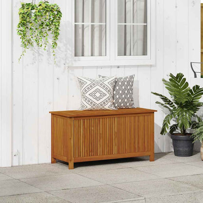 vidaXL Storage Box | Natural wood | Solid acacia wood with an oil finish - Brown - 113 x 50 x 58 cm