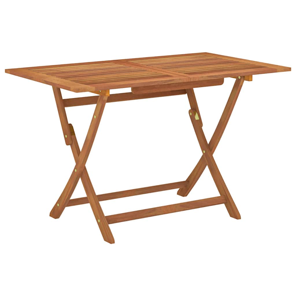 vidaXL Garden Table | Brown | Solid eucalyptus wood | Medium | Foldable - 120 x 70 x 75 cm
