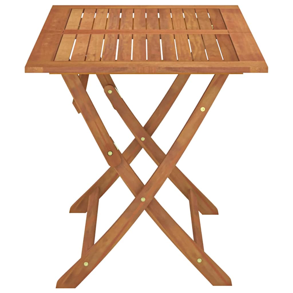 vidaXL Garden Table | Brown | Solid eucalyptus wood | Medium | Foldable - 120 x 70 x 75 cm
