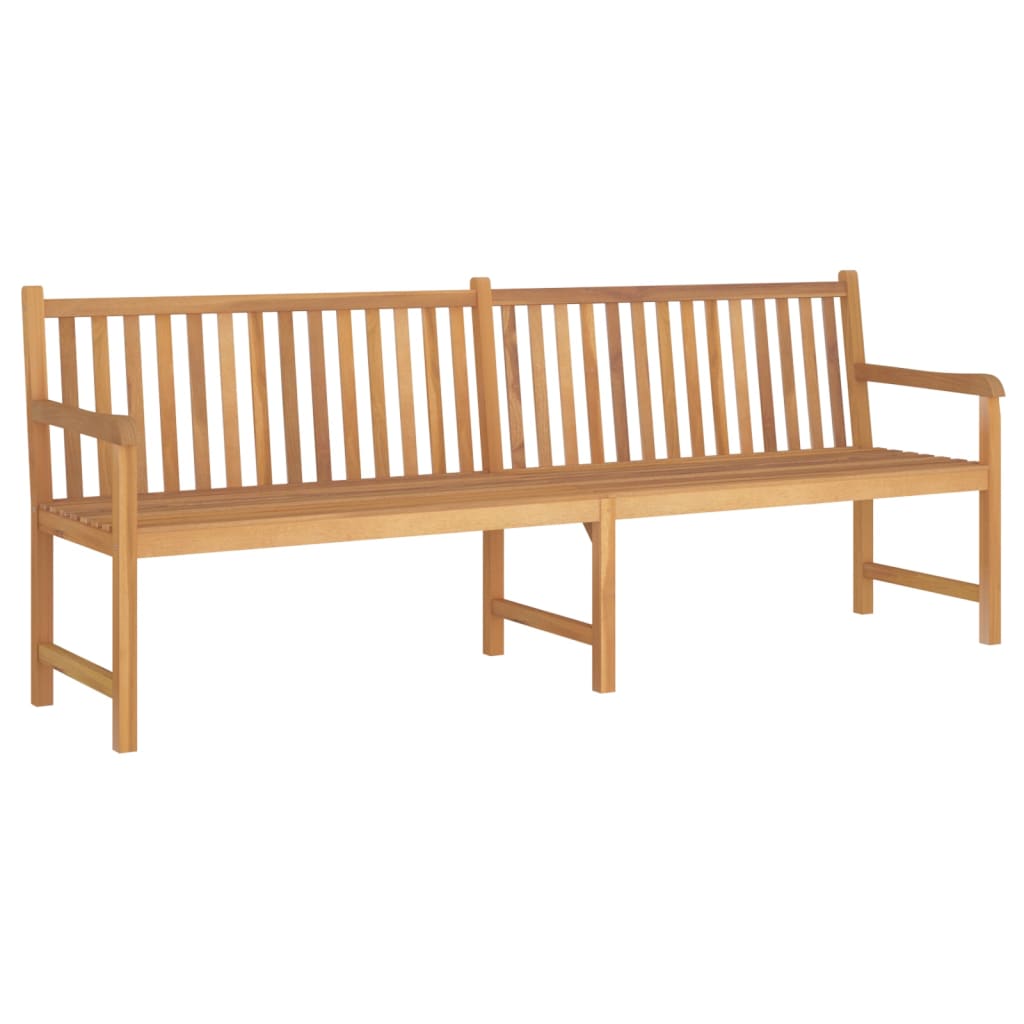 vidaXL Garden Bench | Warm Teak Wood | Fine Sanded Teak Hardwood | Large - Brown - 228 cm