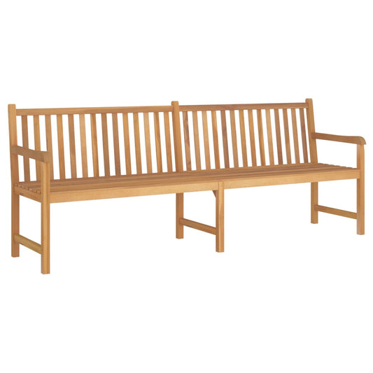 vidaXL Garden Bench | Warm Teak Wood | Fine Sanded Teak Hardwood | Large - Brown - 228 cm